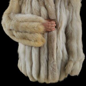Finland Blue Fox Fur Coat by Niki